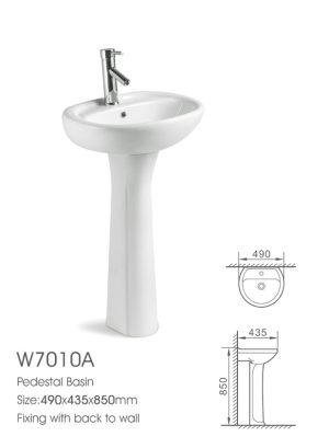 Lavamanos De Pedestal Blanco 2 Pzas