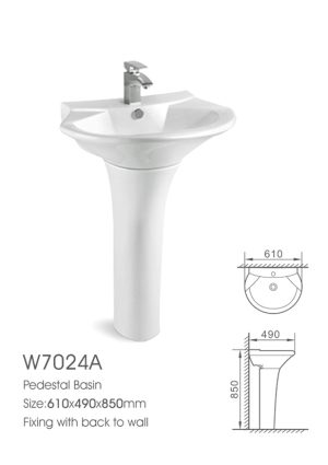 Lavamanos De Pedestal Blanco 2 Pzas