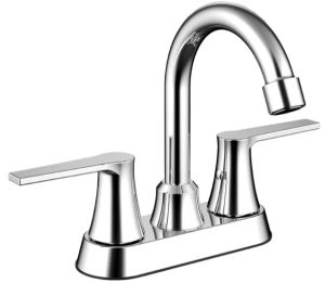 Griferia Para Lavabo De 4" Con Dos Manijas