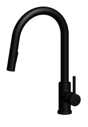 Griferia De Cocina Con Manguera Move Extendible Negra