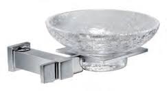 PORTAJABONERA CRAQ MOON LIGHT SQ CROMO CRISTAL BLANCO