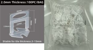 TILE LEVELING SYSTEM 2CM 100PZAS