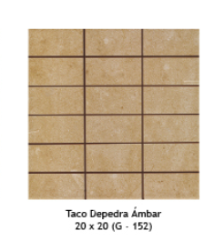 TACO DEPEDRA AMBAR 20X20CM
