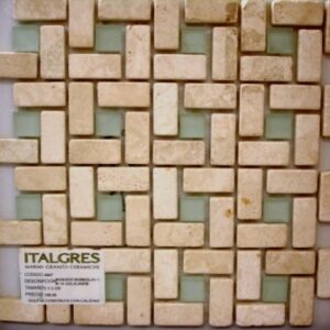 MOSAICO MARMOL/VI 1X2 M 16 COL/S.WHITE 1X2CM