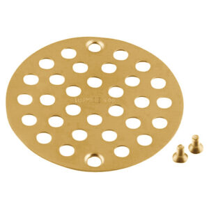 MOEN BRUSHED GOLD 4" SHOWER DRAIN COVER (8.7"L X 5.2"W X .4"H)