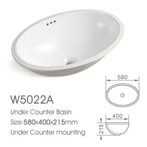 LAVAMANOS UNDERMOUNT BLANCO OVALADO