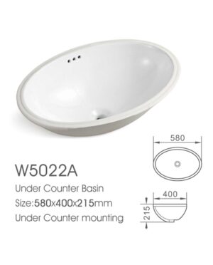 LAVAMANOS UNDERMOUNT BLANCO OVALADO