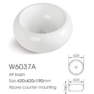 LAVAMANOS DE SOBRE PONER BLANCO REDONDO