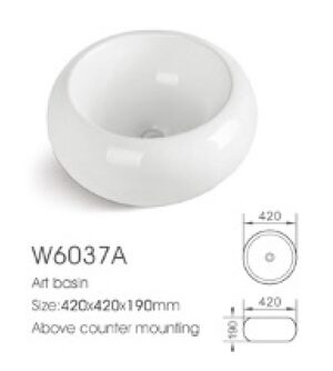 LAVAMANOS DE SOBRE PONER BLANCO REDONDO