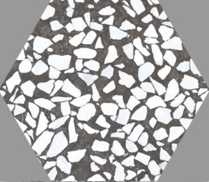 RIAZZA HEXAGON BLACK MATE 23,2×26,7