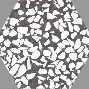 RIAZZA HEXAGON BLACK MATE 23,2×26,7