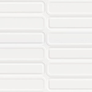 GLACIAR OVAL WHITE RECT MATT 30X75CM