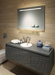 ESPEJO TABILLA DE VIDRIO Y LAMPARA FLUORESCENTE