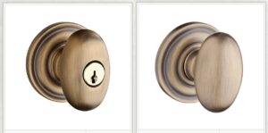 KNOBS ENTRY ELLIPSE MATTE BRASS & BLACK