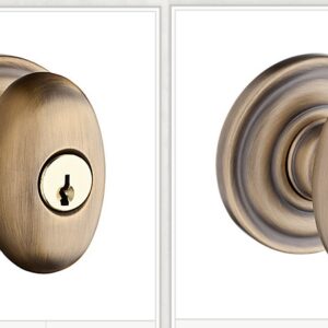KNOBS ENTRY ELLIPSE MATTE BRASS & BLACK