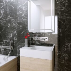 ESPEJO CON MARCO DE ESPEJO EN PLATA 70X90