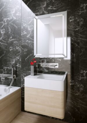 ESPEJO CON MARCO DE ESPEJO EN PLATA 70X90