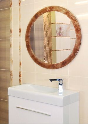 ESPEJO URANIA BROWN 84X84CM