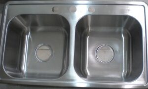 FREGADOR DOBLE DE 8"