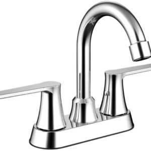 GRIFERIA PARA LAVABO DE 4" CON DOS MANIJAS