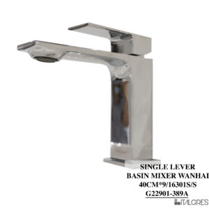 SINGLE LEVER BASIN MIXER, WANHAI CARTRIDGE 40CM*9/16301S/S FLEXIBLE HOSE CW