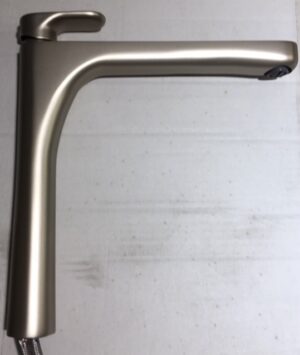 GRIFERÍA MONOMANDO NEWFORM ALTA LINFA S/DESAGÜE TITANIUM SATIN