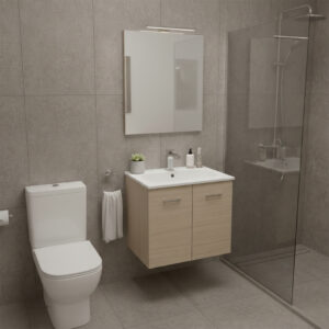 MUEBLE 60X45X52 W/2 DOORS +TECNOPLAN 968 ROVERE PURO