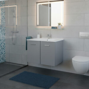 COMPLETE FURNITURE CM70X45X52 W/2 DOORS + TECNOPLAN TOP -048 CENERE MATT LACQUERED