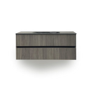 MUEBLE WILD COLLECTION COL.935 ROVERE TITANIO 100x45x40 GLASS TOP