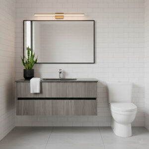 MUEBLE WILD COLLECTION COL.935 ROVERE TITANIO 100x45x40 GLASS TOP