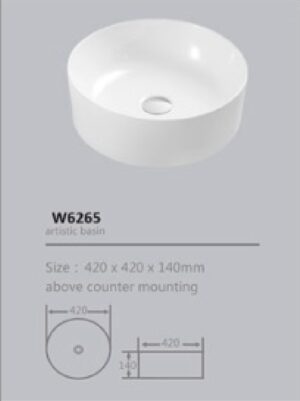 LAVAMANOS REDONDO DE SOBRE PONER 420X420X140