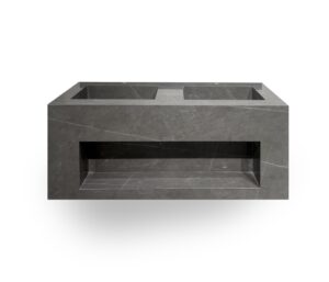 MUEBLE DE ROCK STONE GREY PULIDO 120CM UNDER C/SINTERSTONE