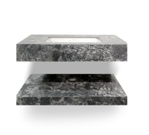 MUEBLE DE ROCK STONE NERO DUNE PULIDO 80CM UNDERMOUNT