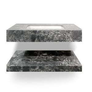 MUEBLE DE ROCK STONE NERO DUNE PULIDO 80CM UNDERMOUNT