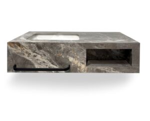 MUEBLE DE ROCK STONE NORDIC GREY PULIDO 100CM UNDER C/SINTERSTONE