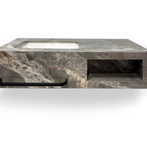 MUEBLE DE ROCK STONE NORDIC GREY PULIDO 100CM UNDER C/SINTERSTONE
