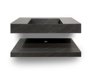 MUEBLE DE ROCK STONE QUATZITA BLACK 100CM UNDER C/SINTERSTONE