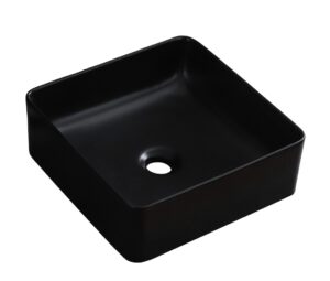 LAVAMANOS DE SOBRE PONER CUADRADO NEGRO MATT