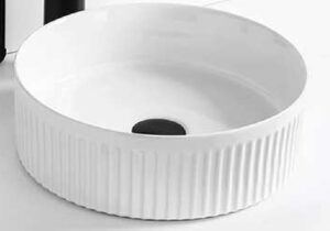 LAVAMANOS DE SOBRE PONER REDONDO WHITE MATT DESIGN 360X120MM