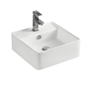 LAVAMANOS DE SOBRE PONER CUADRADO NEGRO 410X410X150MM