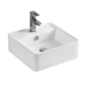 LAVAMANOS DE SOBRE PONER CUADRADO NEGRO 410X410X150MM