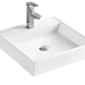 LAVAMANOS DE SOBRE PONER CUADRADO P.GRIFO 440X440X100MM