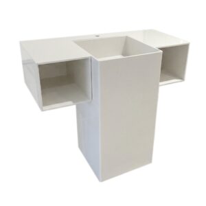 LAVAMANOS DE PEDESTAL TERRAZO POLISHED CON LATERALES