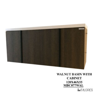 WALNUT BASIN WITH CABINET 120X46X55