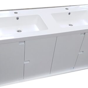WHITE LACQUER BASIN WITH CABINET 120X46X55
