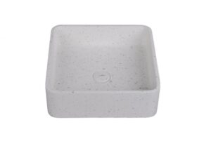 CONCRETE BASIN SQUARE COLOR E15 TERRAZO WHITE LIGHT