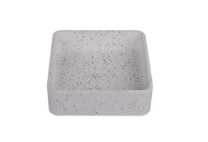 CONCRETE BASIN SQUARE COLOR E3 TERRAZO WHITE DARK