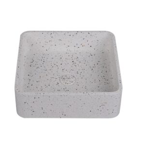 CONCRETE BASIN SQUARE COLOR E3 TERRAZO WHITE DARK