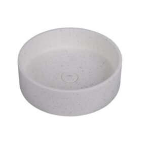 CONCRETE BASIN ROUND COLOR E15 TERRAZO WHITE LIGHT
