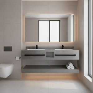 MUEBLE ROCK STONE PIETRA GREY MAT 120CM